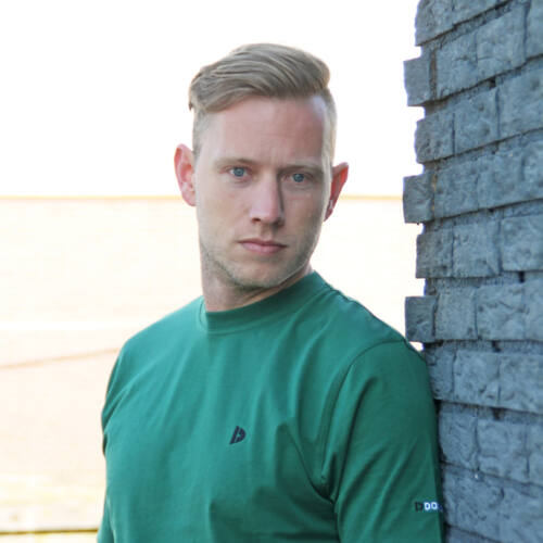 Donnay Heren - T-Shirt Vince - Bosgroen