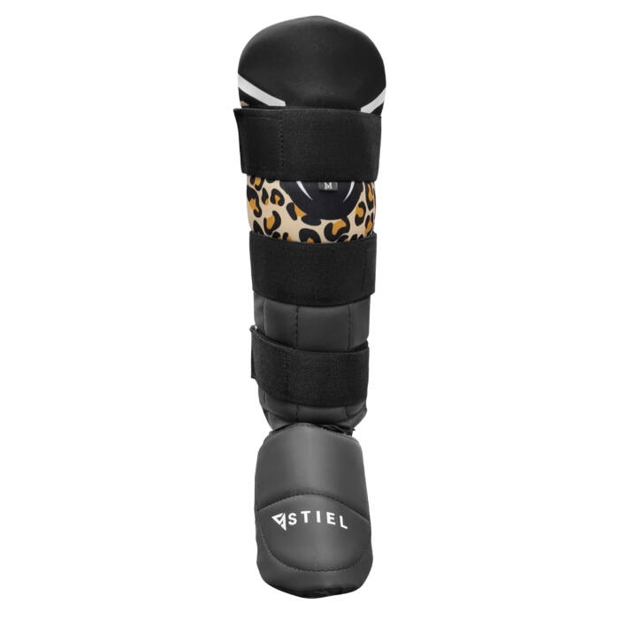 Stiel Leopard Dames Scheenbeschermers - PU - Zwart - jokasport.nl