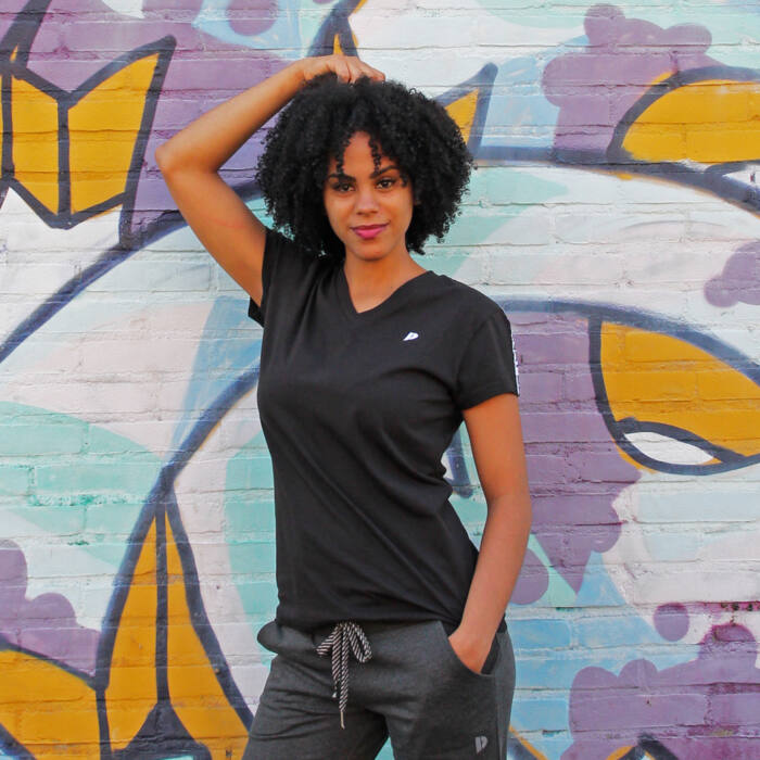 Donnay Dames - T-shirt Lois - Zwart
