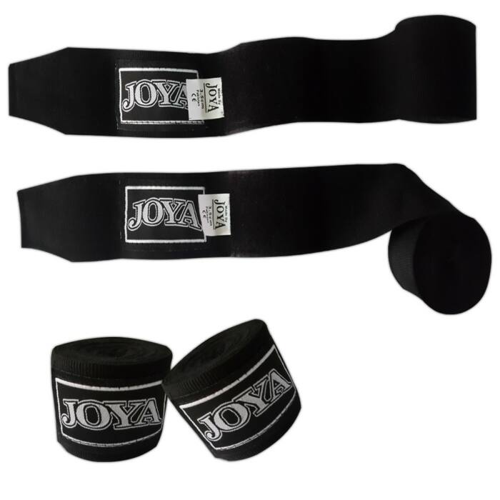 048000_1_ Joya Elastisch Bandage - Zwart met wit logo - 350cm - jokasport.nl