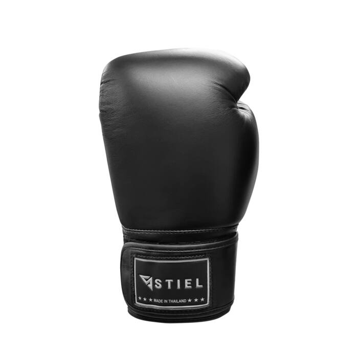 Stiel Pro Thai Bokshandschoenen Leer Zwart jokasport.nl