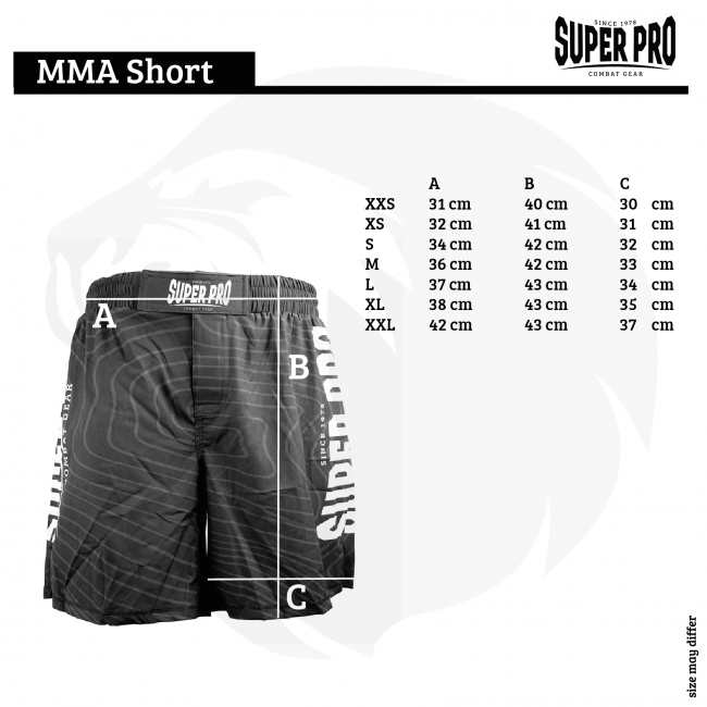 Super Pro Combat Gear MMA Short Zwart/Wit