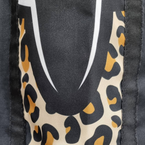Stiel Leopard Dames Kickboksbroekje - Satijn - Zwart - www.jokasport.nl