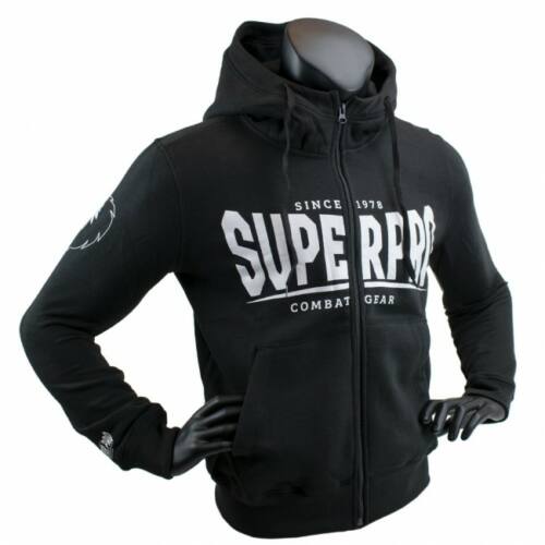 Super Pro Hoody met Rits S.P. Logo Zwart/Wit