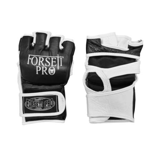 Forseti Pro MMA Handschoenen Leer - Zwart met wit - jokasport.nl