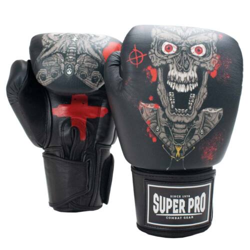 Super Pro Bokshandschoenen Leder skull