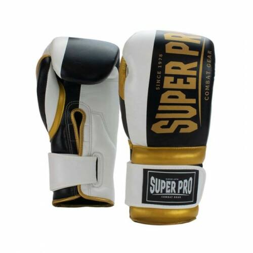 Super Pro (kick)Bokshandschoenen Bruiser Zwart/Goud/Wit