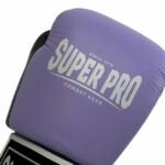 Super Pro (thai)bokshandschoenen Leer Enforcer Lila/Zwart/Wit 6