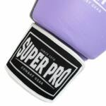 Super Pro (thai)bokshandschoenen Leer Enforcer Lila/Zwart/Wit 4