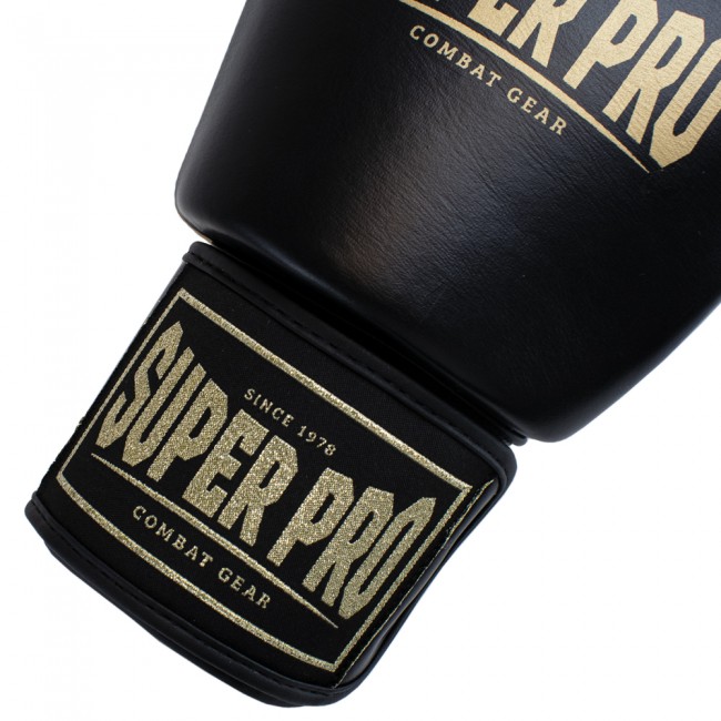 Super Pro (thai)bokshandschoenen Leer Enforcer Zwart/Goud