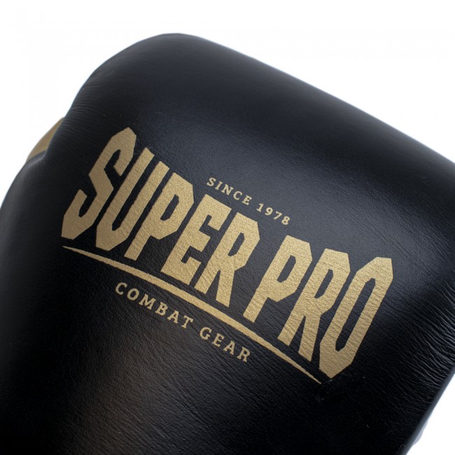 Super Pro (thai)bokshandschoenen Leer Enforcer Zwart/Goud
