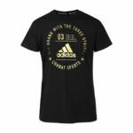 Adidas T-Shirt Combat Sports – Katoen – Zwart met goud 1
