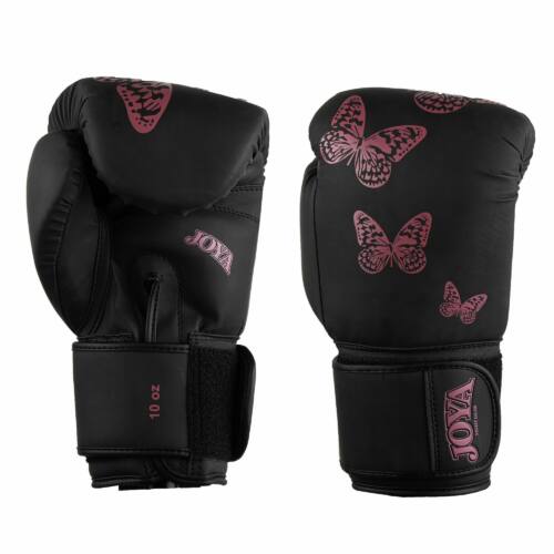 Joya Butterfly Bokshandschoenen - PU - Zwart met roze