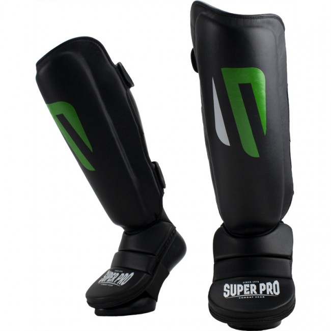 Super Pro No Mercy Scheenbeschermers  - Zwart met groen