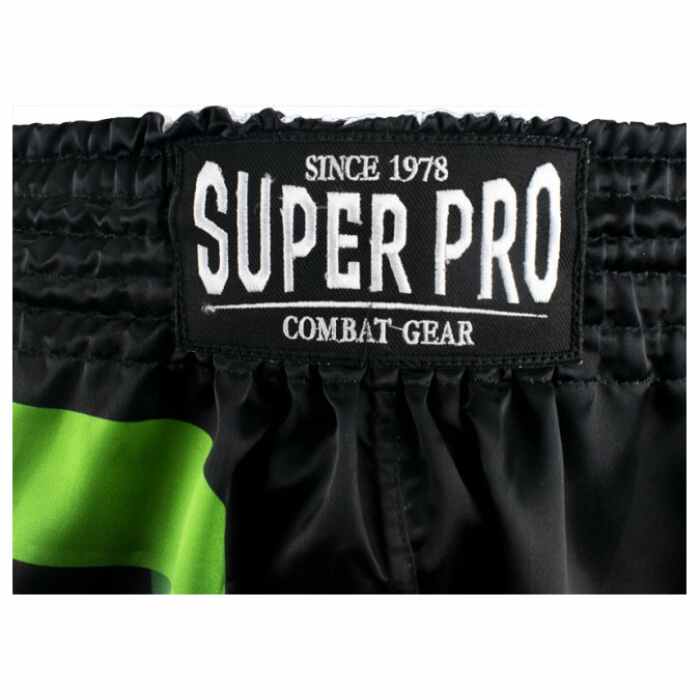 Super Pro No Mercy Kickboksbroekje - Zwart met groen