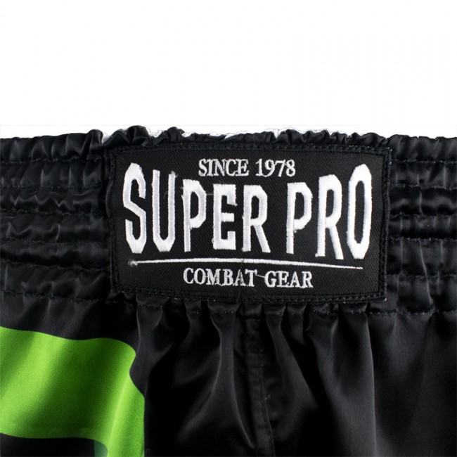 Super Pro No Mercy Kickboksbroekje – Zwart met groen 2