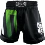 Super Pro No Mercy Kickboksbroekje – Zwart met groen 1