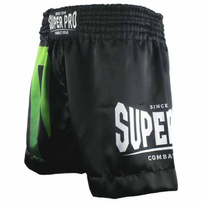 Super Pro No Mercy Kickboksbroekje - Zwart met groen
