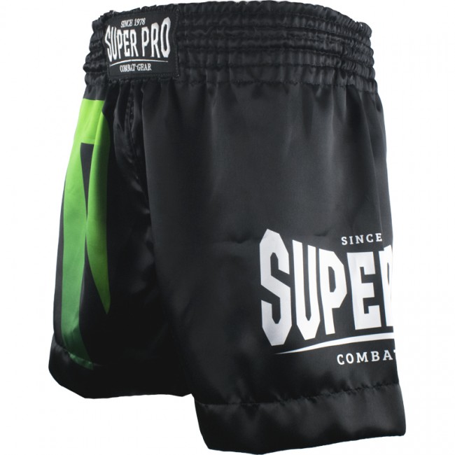 Super Pro No Mercy Kickboksbroekje – Zwart met groen 4