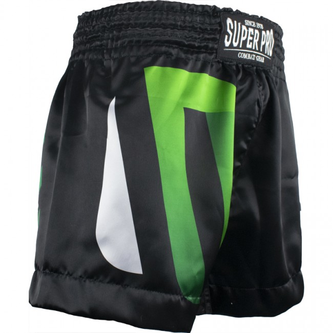 Super Pro No Mercy Kickboksbroekje – Zwart met groen 5
