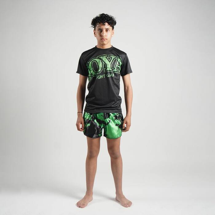 Joya T-Shirt Splash - Junior - Zwart met groen
