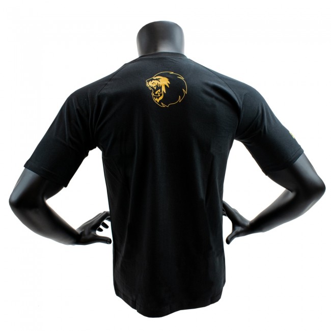 Super Pro T-Shirt met logo – Katoen – Zwart met goud 2