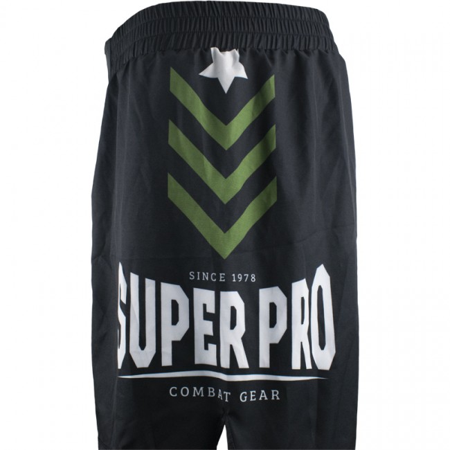 Super Pro Fightshort No Mercy - Heren - Zwart met groen