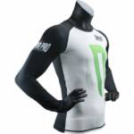 Super Pro Rashguard Lange Mouw-No Mercy-Zwart met groen