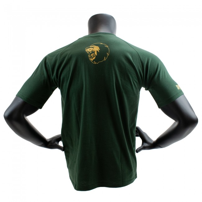 Super Pro T-Shirt met logo – Katoen – Groen met goud 4