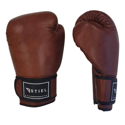 Stiel Pro Thai Bokshandschoenen – Leer – Vintage Bruin - jokasport.nl