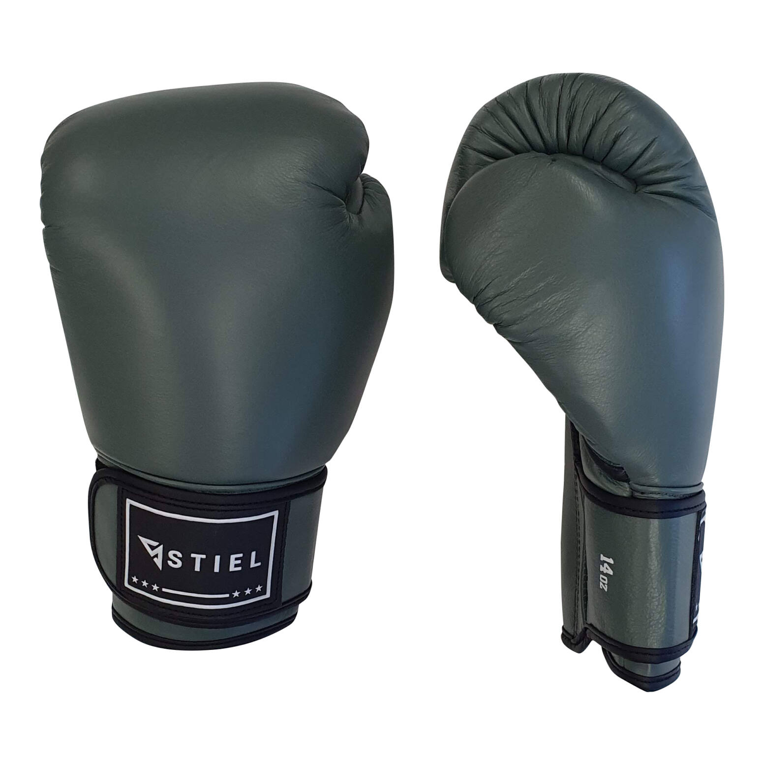 Stiel Pro Thai Bokshandschoenen – Leer – Army Groen