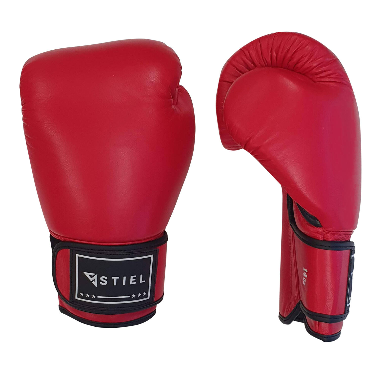 Stiel Pro Thai Bokshandschoenen – Leer – Retro Rood