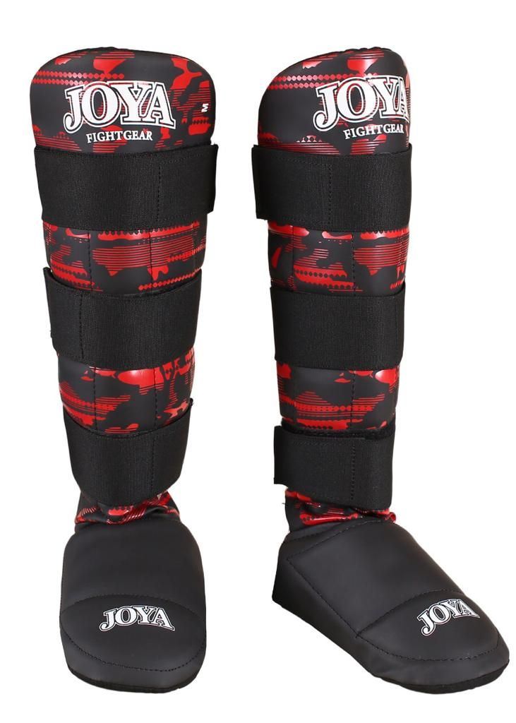 Joya Camo V2 Scheenbeschermers - Zwart/Rood