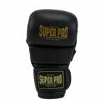 Super Pro MMA Shooter Handschoenen - Zwart met goud