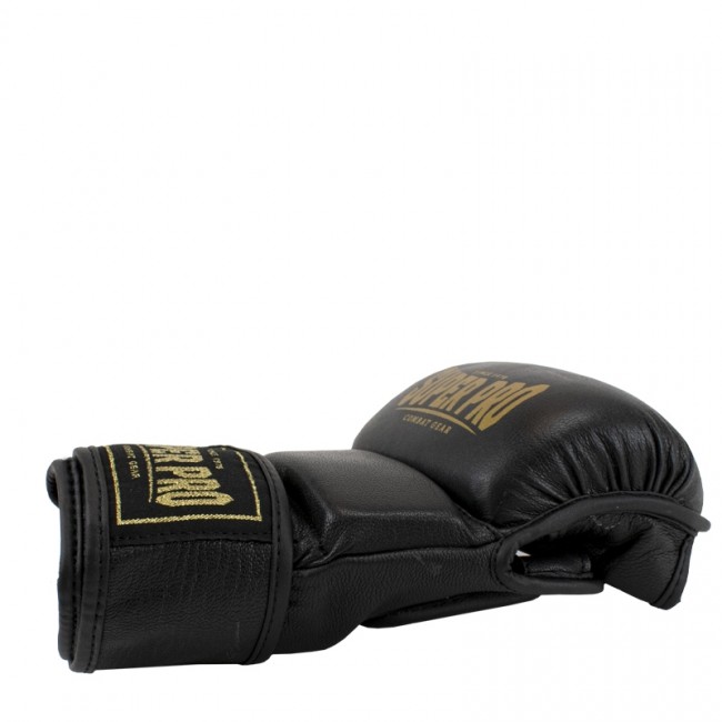 Super Pro MMA Shooter Handschoenen - Zwart met goud