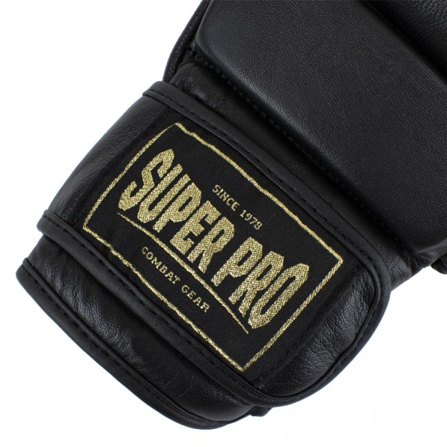 Super Pro MMA Shooter Handschoenen – Zwart met goud 3