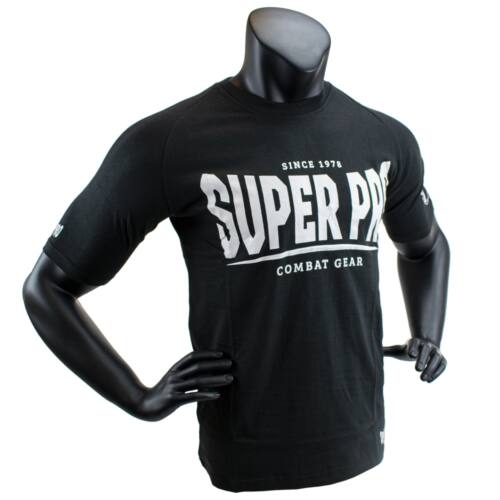 Super Pro T-Shirt met logo – Katoen – Zwart met wit