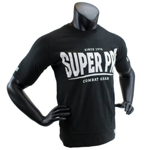 Super Pro T-Shirt met logo – Katoen – Zwart met wit - jokasport.nl