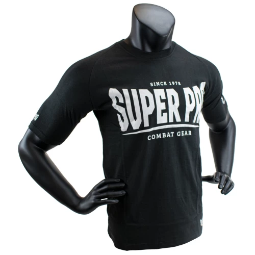 Super Pro T-Shirt met logo – Katoen – Zwart met wit