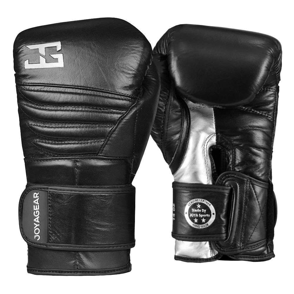 Joya Falcon Bokshandschoenen- Leer - Zwart/Zilver