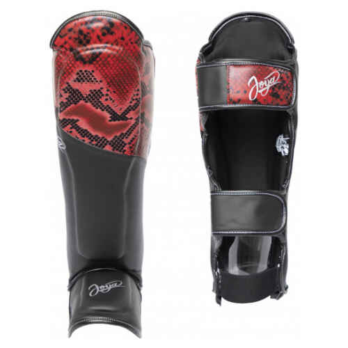 Joya Snake Scheenbeschermers - Skintex - Zwart / Rood