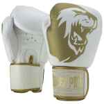 Super Pro Warrior Bokshandschoenen - Leer - Wit/Goud