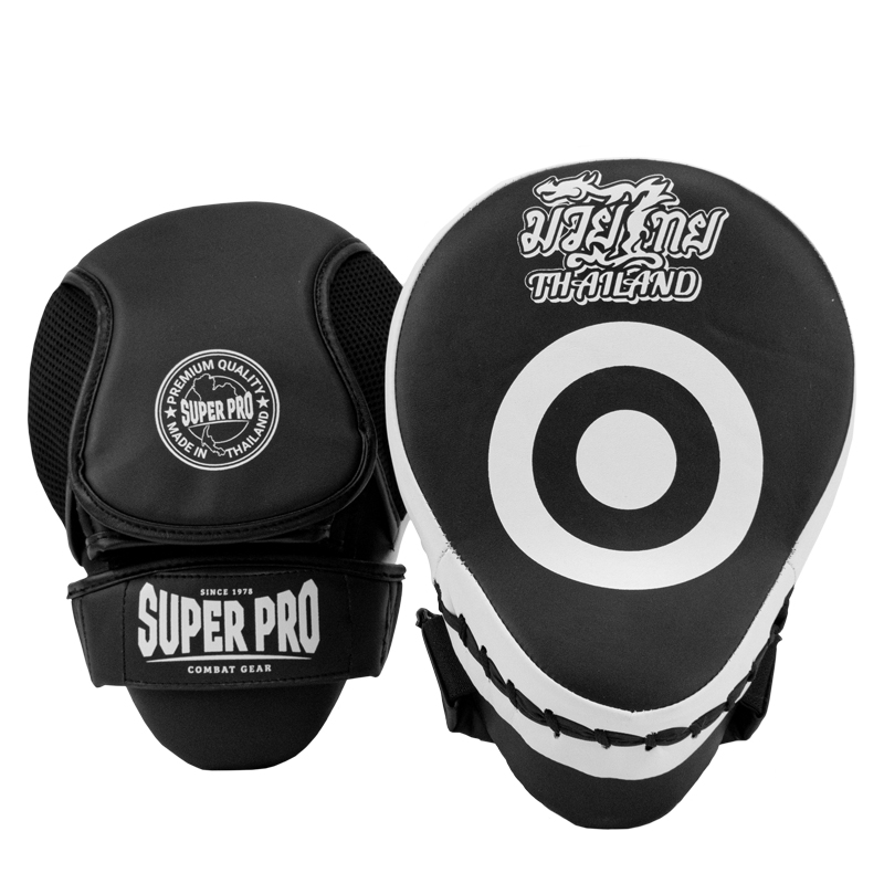 Super Pro Leather Focus Pads Pattaya Zwart (per paar)