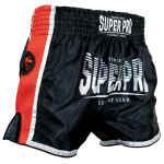 Super Pro Stripes Kickboks broekje Zwart/Rood/Wit 1