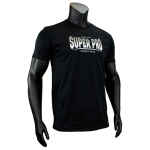 Super Pro Stripes Sportshirt DryFit T-Shirt Zwart/Wit
