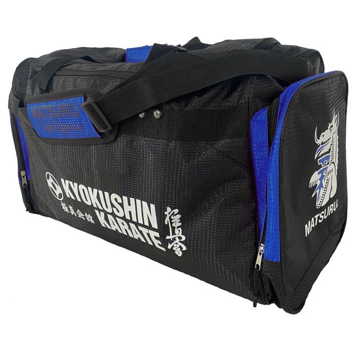 Matsuru Hong Ming Kyokushin Sporttas Zwart - Blauw - Groot