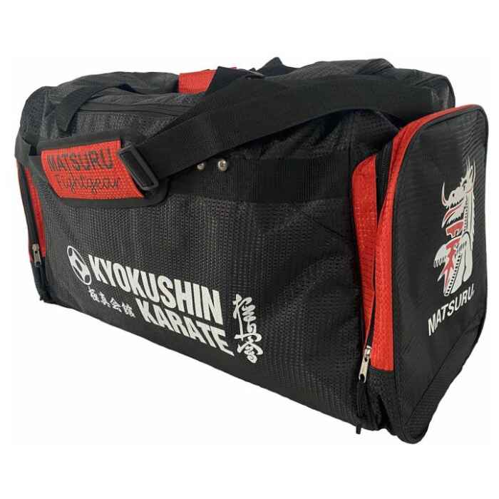 Matsuru Hong Ming Kyokushin Sporttas Zwart - Rood - Groot