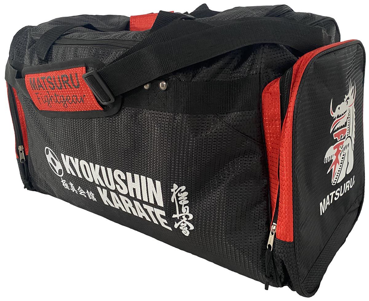 Matsuru Hong Ming Kyokushin Sporttas Zwart - Rood - Klein