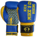 Mike's Gym Bokshandschoenen - Leer - Blauw met geel - jokasport.nl
