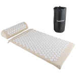 Tunturi Spijkermat - Acupressuur Mat en Kussen - Beige